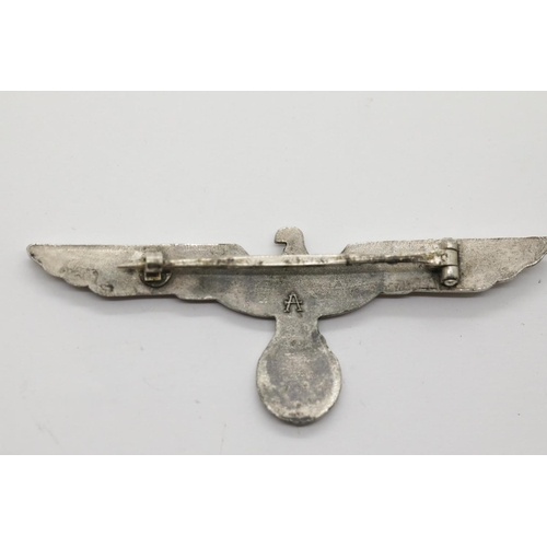 3293 - German WWII type Kriegsmarine metal breast eagle, marked A verso. P&P Group 1 (£14+VAT for the first... 