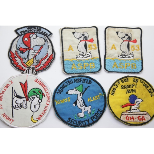 3397 - Vietnam War type “Snoopy” Patches. P&P Group 2 (£18+VAT for the first lot and £3+VAT for subsequent ... 