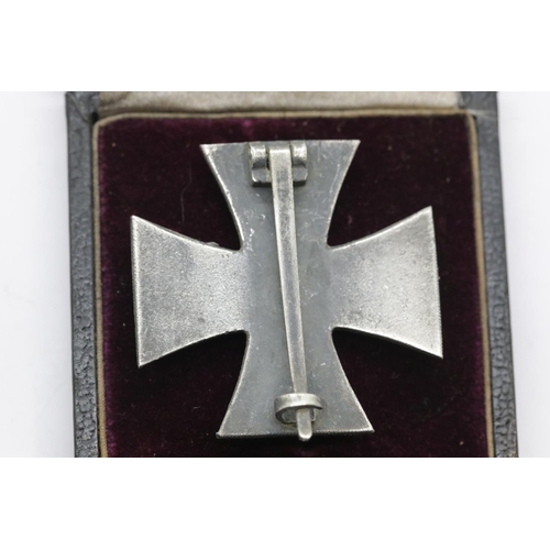 3468 - German Imperial WWI type Iron Cross 1st Class in fitted case. P&P Group 1 (£14+VAT for the first lot... 