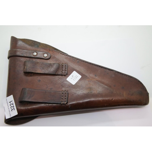 3221 - Vintage brown leather Swedish KKV Kontrollerat holster with ammunition slots. Not available for in-h... 