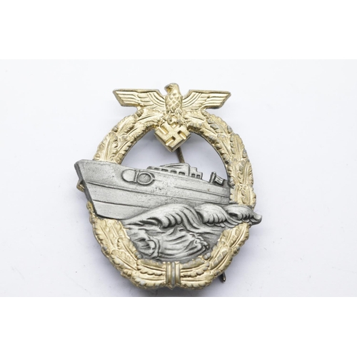 3354 - German WWII type E-Boat badge. P&P Group 1 (£14+VAT for the first lot and £1+VAT for subsequent lots... 