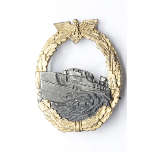 3371 - German WWII type E-Boat badge makers marks verso. P&P Group 1 (£14+VAT for the first lot and £1+VAT ... 