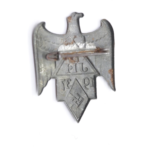 3416 - German Third Reich 'tinnie' day badge marked DJM. P&P Group 1 (£14+VAT for the first lot and £1+VAT ... 