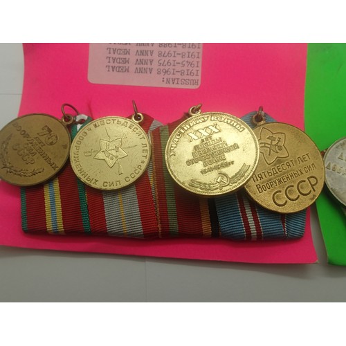 3436 - Russian Soviet Anniversary medals and enamelled badges. P&P Group 1 (£14+VAT for the first lot and £... 