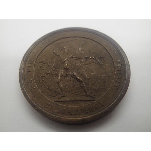 3526 - Highland Society medallion for the Egypt Campaign against Napoleon 1801. P&P Group 1 (£14+VAT for th... 