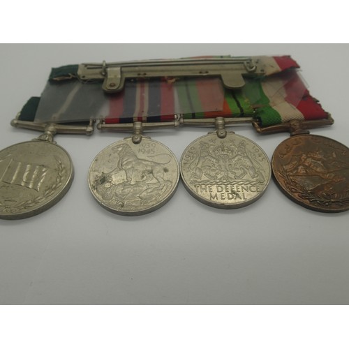 3532 - George VI un-named medals including 
 WWII BWM and Defense medal, with Pakistan Independence medal a... 