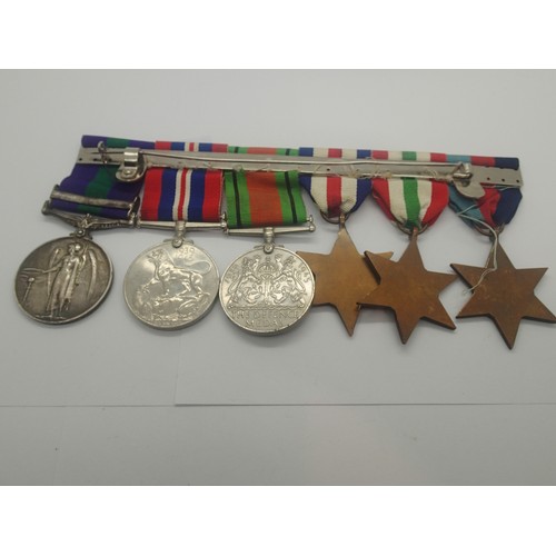 3533 - George V General Service medal with Palestine bar, to 13611 Pte L Gaeelwe APC, with un-named WWII BW... 