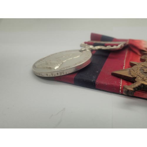 3535 - British WWI DCM medal group, comprising the BWM, Victory medal and 1914-15 star, with the Distinguis... 