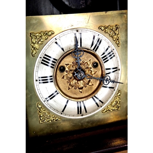 283 - Walnut cased Vienna wall clock. Not available for in-house P&P.