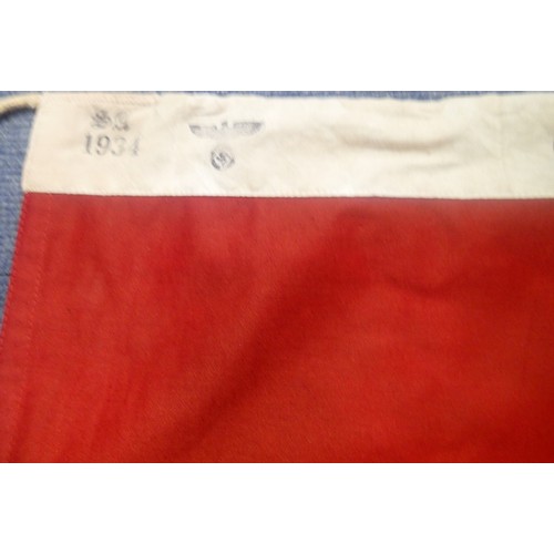 3008 - German Third Reich type flag marked München Sturmabteilung (SA) size 85 x 150 dated 1934. P&P Group ... 