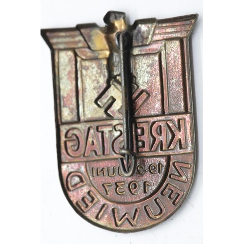 3339 - German Third Reich type Kreistag 1937 tin badge. P&P Group 1 (£14+VAT for the first lot and £1+VAT f... 