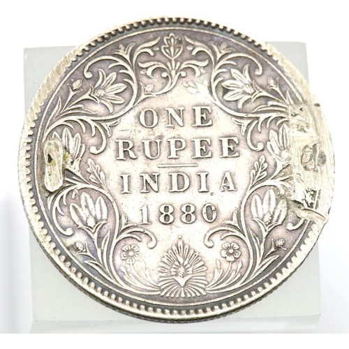 1271 - 1880 Silver Rupee of Empress Victoria - India under Colonial rule. P&P Group 1 (£14+VAT for the firs... 