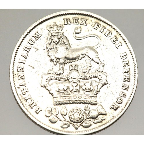 1278 - 1826 - Silver Shilling of King George IV. P&P Group 1 (£14+VAT for the first lot and £1+VAT for subs... 