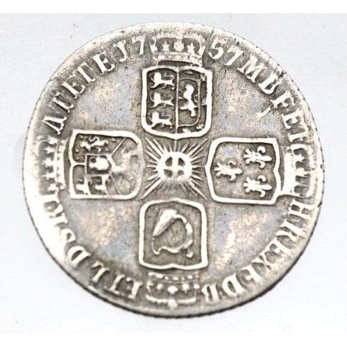 1279 - 1757 - Silver Sixpence of King George III. P&P Group 1 (£14+VAT for the first lot and £1+VAT for sub... 