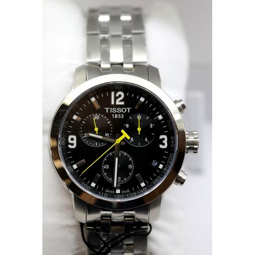 1062 - Gents chronograph Tissot wristwatch, boxed, dial D: 35 mm. P&P Group 1 (£14+VAT for the first lot an... 