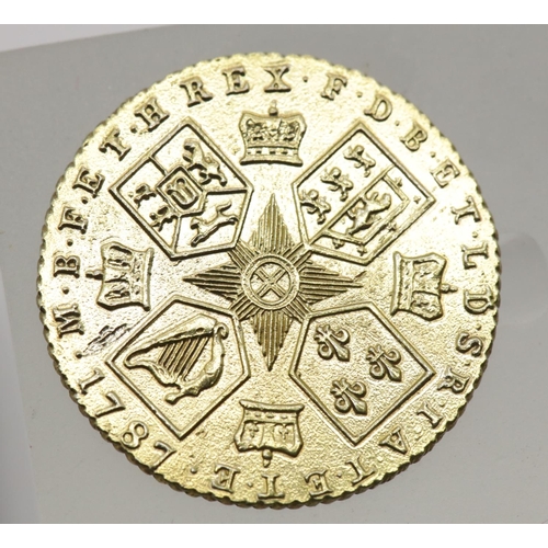 1282 - 1787 Silver Sixpence of King George III - Gold Gilded. P&P Group 1 (£14+VAT for the first lot and £1... 