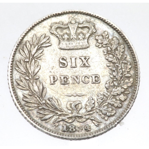 1286 - 1834 Silver Sixpence of King William IV. P&P Group 1 (£14+VAT for the first lot and £1+VAT for subse... 