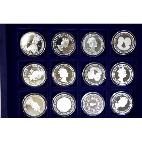 1187 - Twelve boxed Royal family silver coins. P&P Group 1 (£14+VAT for the first lot and £1+VAT for subseq... 