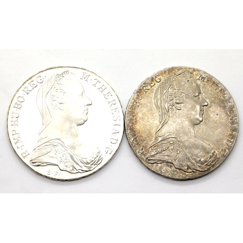 1213 - Two silver Maria Theresa coins. P&P Group 1 (£14+VAT for the first lot and £1+VAT for subsequent lot... 