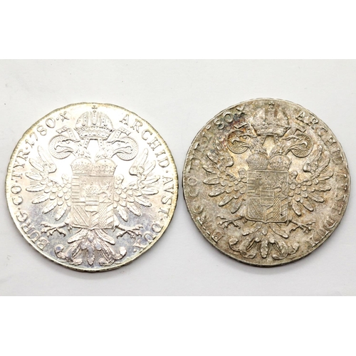 1213 - Two silver Maria Theresa coins. P&P Group 1 (£14+VAT for the first lot and £1+VAT for subsequent lot... 