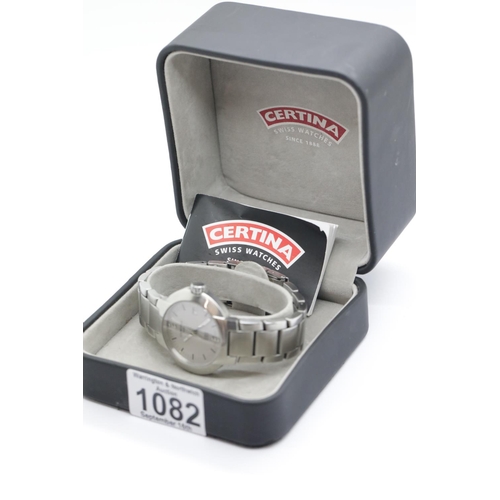 1082 - Gents Certina ODC One wristwatch, boxed. Dial D: 30 mm. P&P Group 1 (£14+VAT for the first lot and £... 