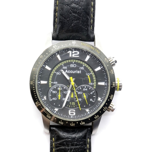 1089 - Gents Accurist Tachymeter MS848B 100m water resistant wristwatch. P&P Group 1 (£14+VAT for the first... 