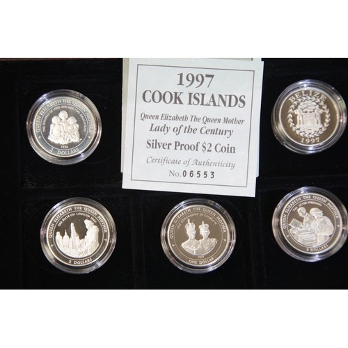 1214 - Five boxed 1997 silver proof Commonwealth coins each 16g. P&P Group 1 (£14+VAT for the first lot and... 