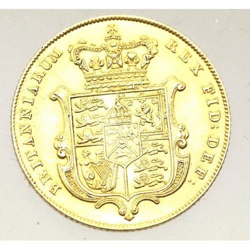 1215 - George IV c1826 shield back sovereign in good condition. P&P Group 1 (£14+VAT for the first lot and ... 