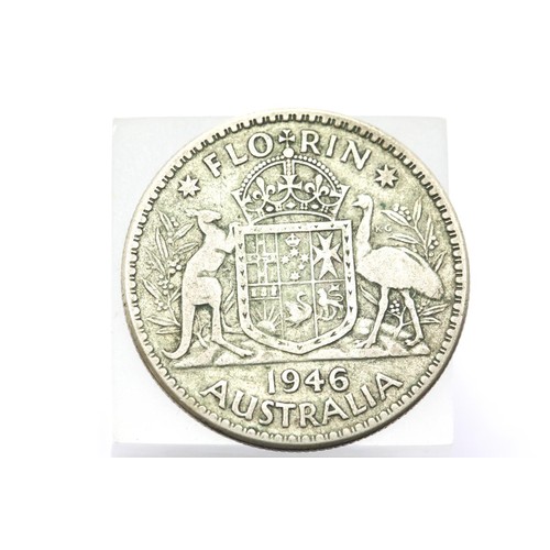 1241 - 1946 - Silver Australian Florin - King George VI. P&P Group 1 (£14+VAT for the first lot and £1+VAT ... 