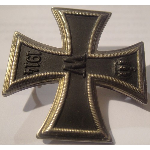 3441 - German Imperial WWI type Iron Cross 1st Class, stamped Deschlussohn verso. P&P Group 1 (£14+VAT for ... 