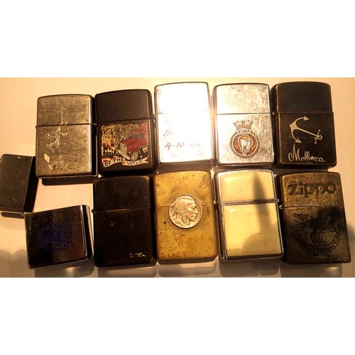 89 - Collection of Zippo and Zippo style lighters. P&P Group 2 (£18+VAT for the first lot and £3+VAT for ... 