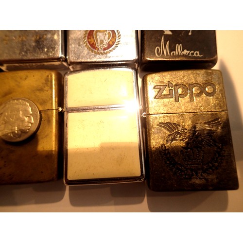 89 - Collection of Zippo and Zippo style lighters. P&P Group 2 (£18+VAT for the first lot and £3+VAT for ... 