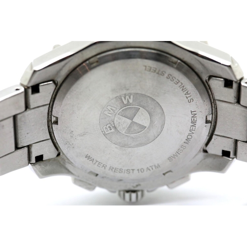1038 - BMW M Sport gents steel cased wristwatch, quartz movement with date aperture and three subsidiary di... 