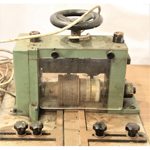 3121 - Electric leather embossing machine. Not available for in-house P&P