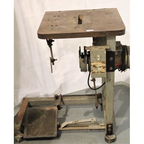 3123 - Steel sewing machine base with motor. Not available for in-house P&P