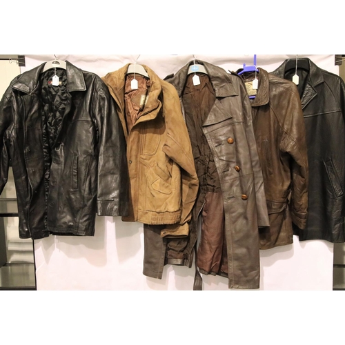 3182 - Five leather jackets. P&P Group 3 (£25+VAT)