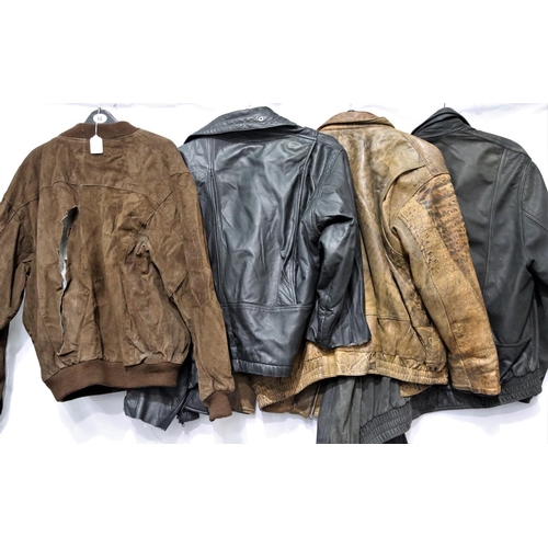 3208 - Four leather gents jackets. P&P Group 3 (£25+VAT)