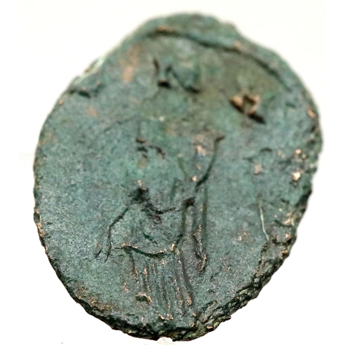 1114 - Gothicus Claudius - Radiate period Roman Bronze coin with Deity holding Cornucopia. P&P Group 1 (£14... 