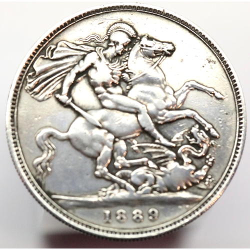 1170 - 1889 - Silver Crown of Queen Victoria. P&P Group 1 (£14+VAT for the first lot and £1+VAT for subsequ... 