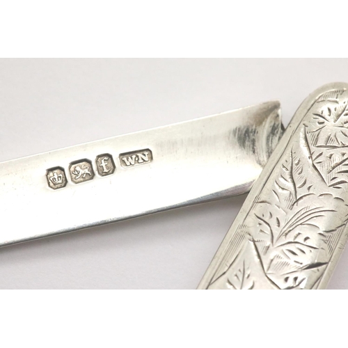 1006 - Hallmarked silver pen knife with silver blade, blade, L: 13 cm. P&P Group 1 (£14+VAT for the first l... 