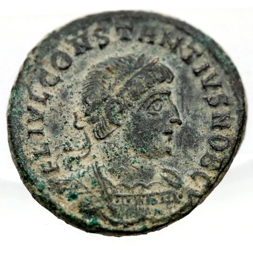 1108 - Constantius - Roman Empire Standing legionary soldiers with standards in between - Minted in Antioch... 