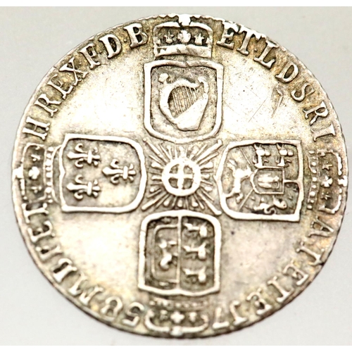 1122 - 1758 - Silver Sixpence of King George II. P&P Group 1 (£14+VAT for the first lot and £1+VAT for subs... 