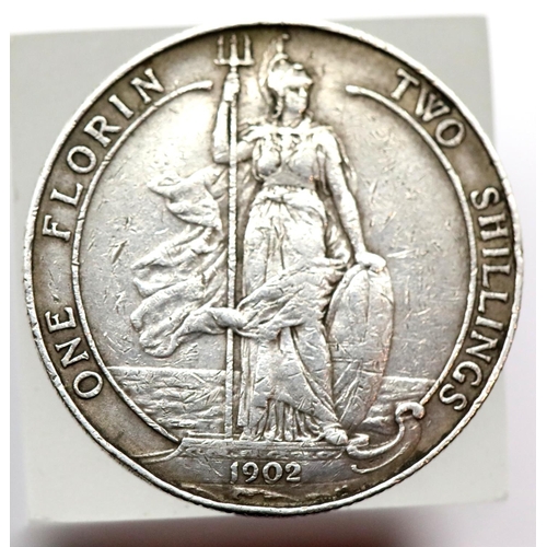 1148 - 1902 - Silver Florin of King Edward VII. P&P Group 1 (£14+VAT for the first lot and £1+VAT for subse... 