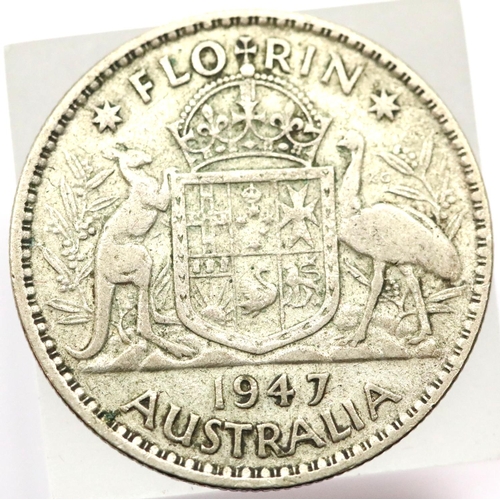 1150 - 1947 - Silver Florin of Australia under King George VI. P&P Group 1 (£14+VAT for the first lot and £... 