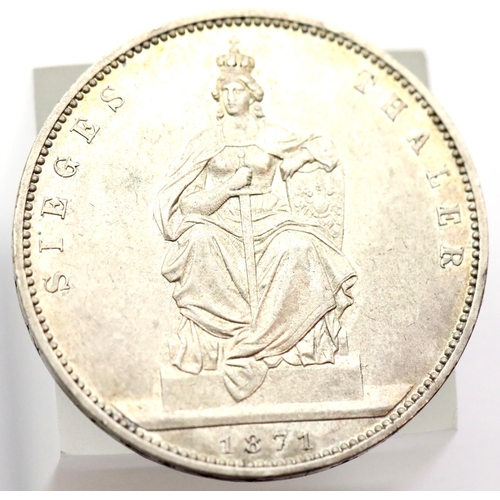 1165 - 1871 - Prussia Silver 1 Thaler. P&P Group 1 (£14+VAT for the first lot and £1+VAT for subsequent lot... 