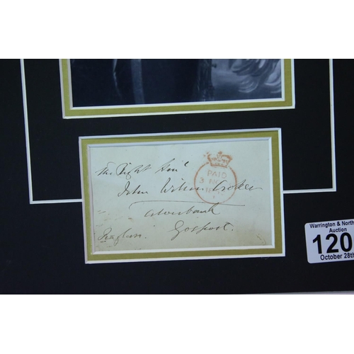 1200 - Field Marshall Fitzroy Somerset, 1st Baron Raglan, framed signature and photograph, overall, 30 x 42... 