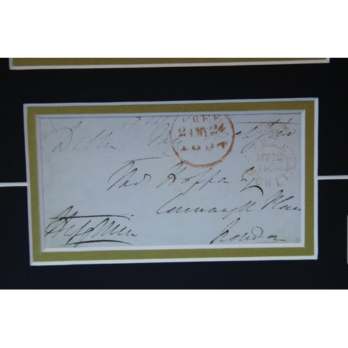 1201 - Sir Hussey Vivian, framed signature and print, with CoA from Universal Autograph Collectors' Club, o... 