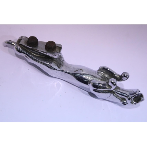 1222 - Genuine Jaguar chrome car mascot, numbered 700911WBB, L: 19 cm. P&P Group 2 (£18+VAT for the first l... 