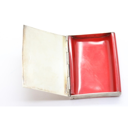 1272 - Art Deco 925 silver and red celluloid card case, import marks for 1928. P&P Group 1 (£14+VAT for the... 