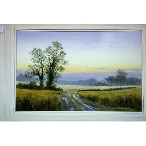 1497 - Stephen Foster pair of watercolours of country scenes in different seasons, dated 1973, each 43 x 28... 